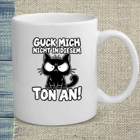 Tasse 325ml - Guck mich mich nicht - Katze