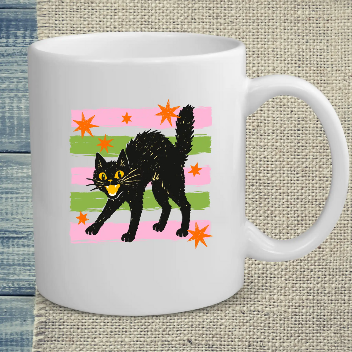 Tasse 325ml - Halloween Cat - Katze, Halloween