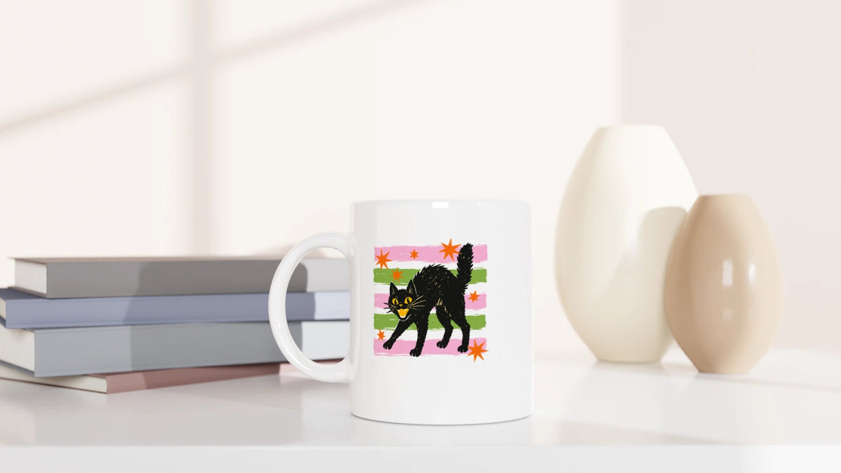 Tasse 325ml - Halloween Cat - Katze, Halloween