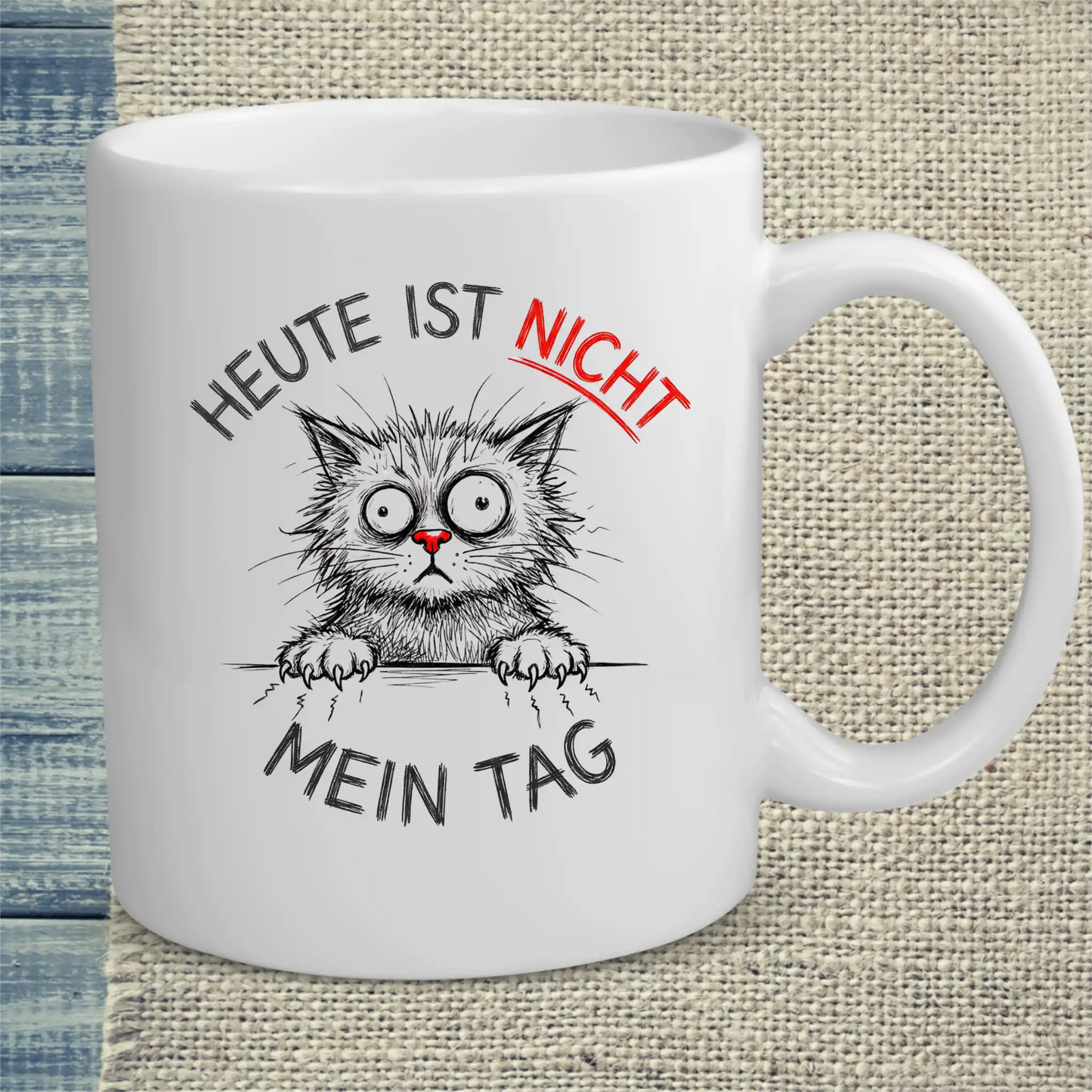 Tasse 325ml - Heute ist nicht mein Tag - Katze