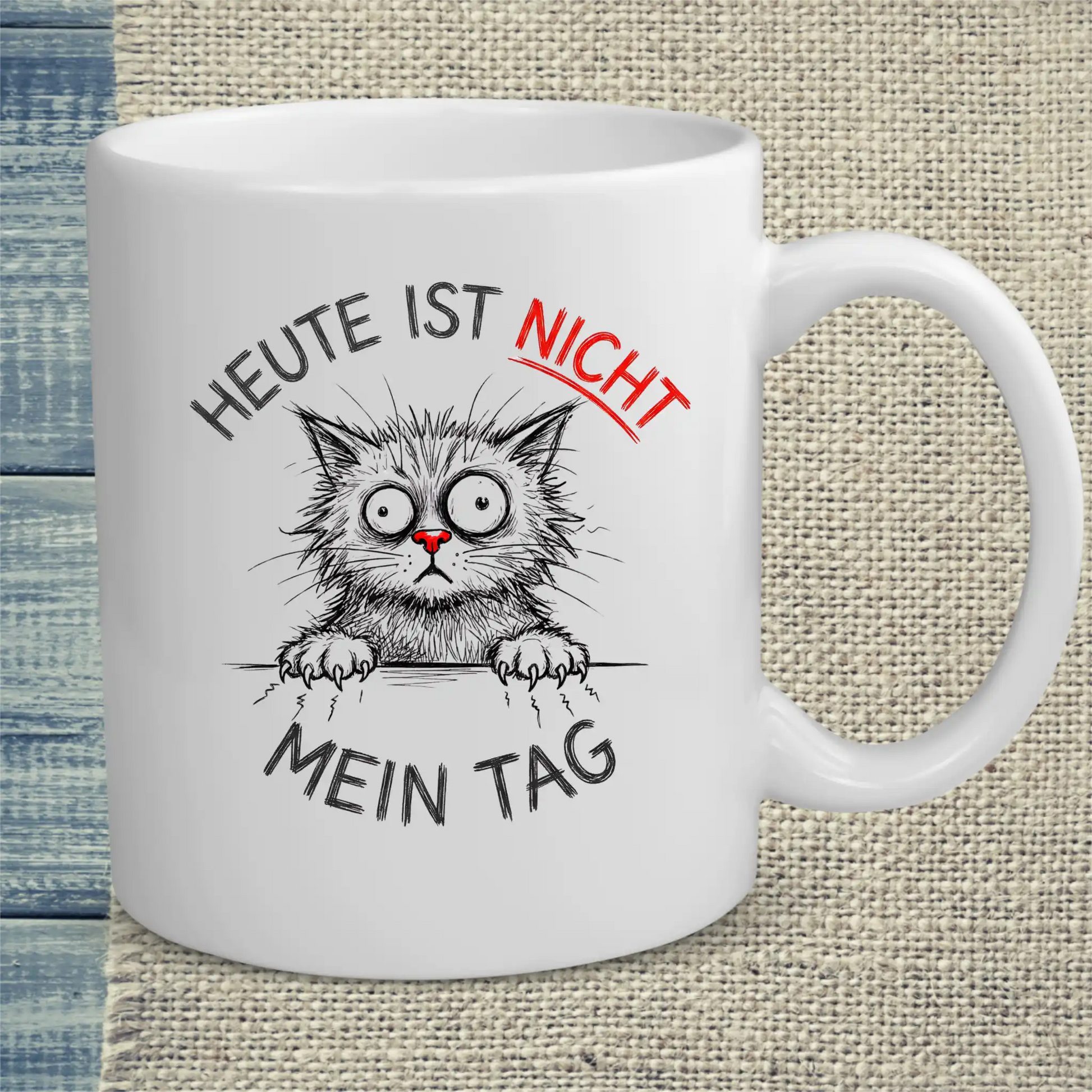 Tasse 325ml - Heute ist nicht mein Tag - Katze