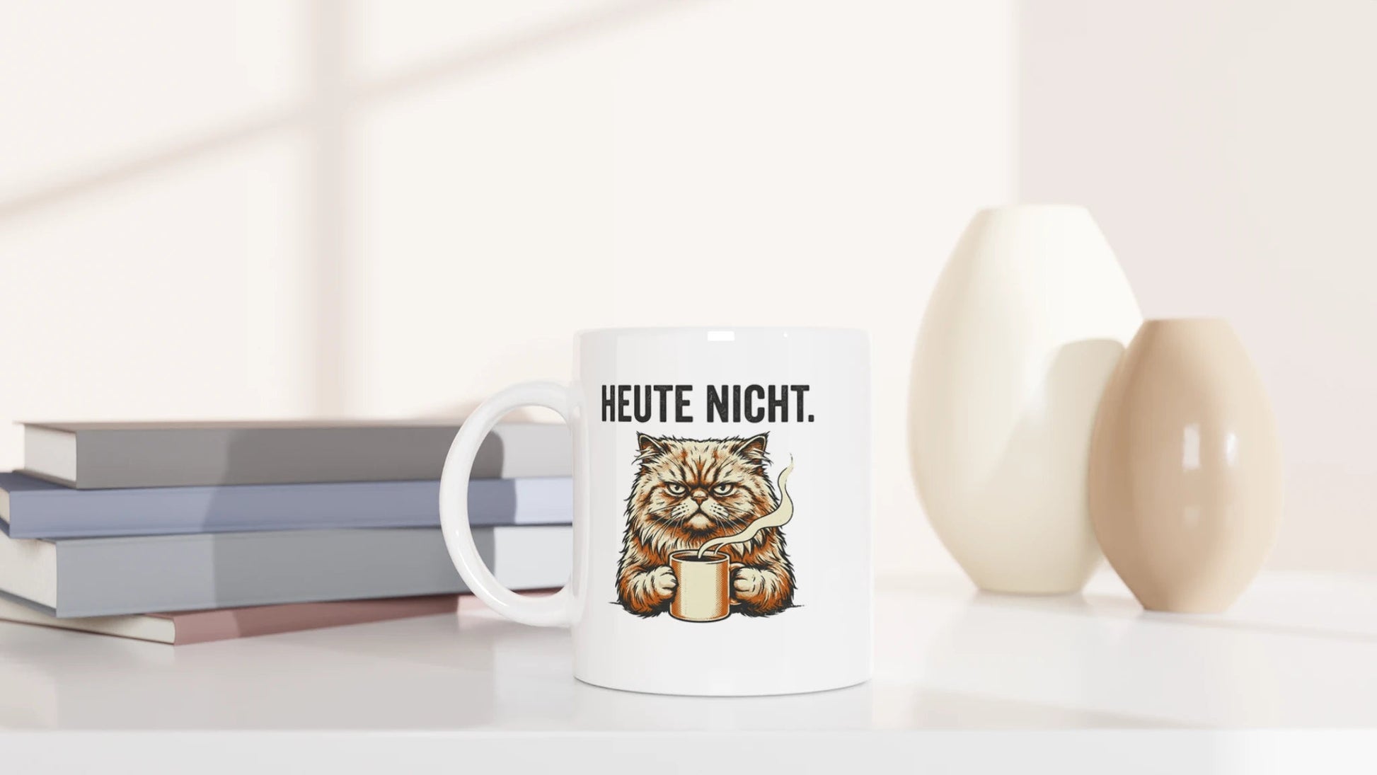 Tasse 325ml - Heute Nicht - Katze & Kaffee