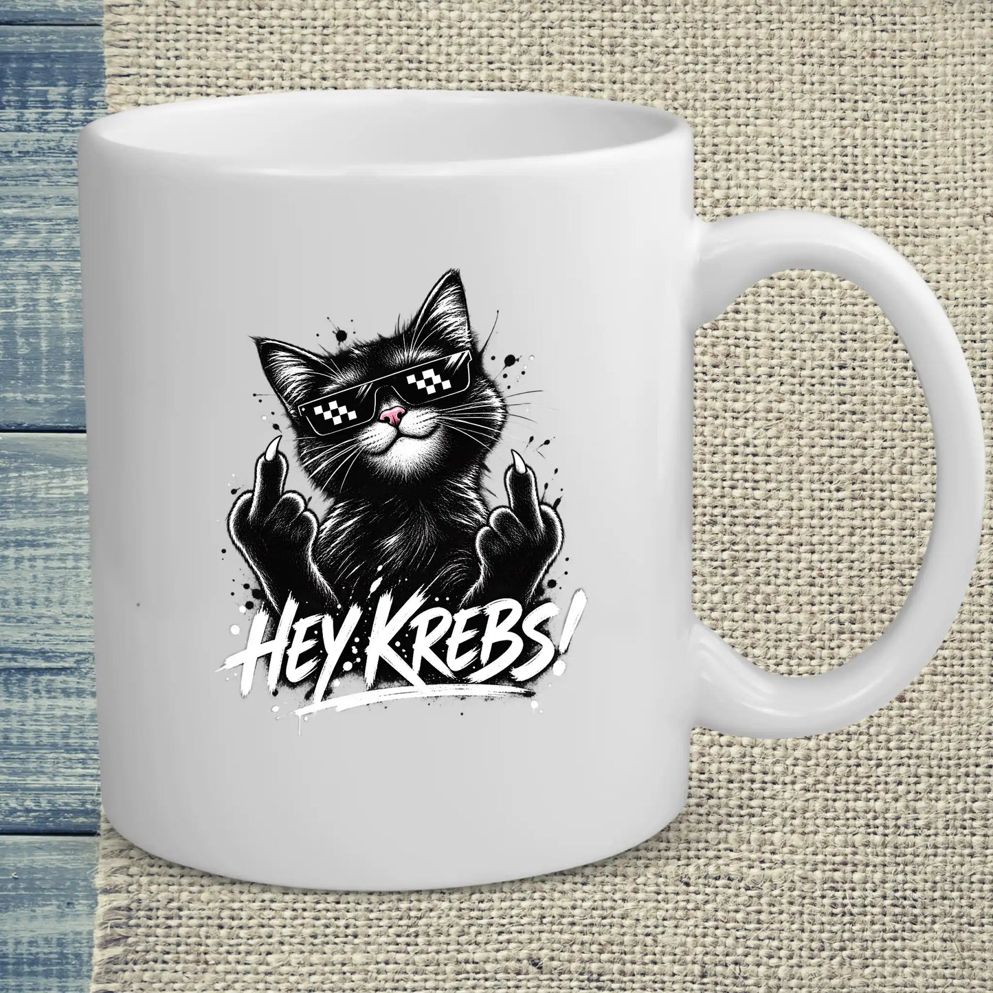 Tasse 325ml - Hey Krebs - Katze