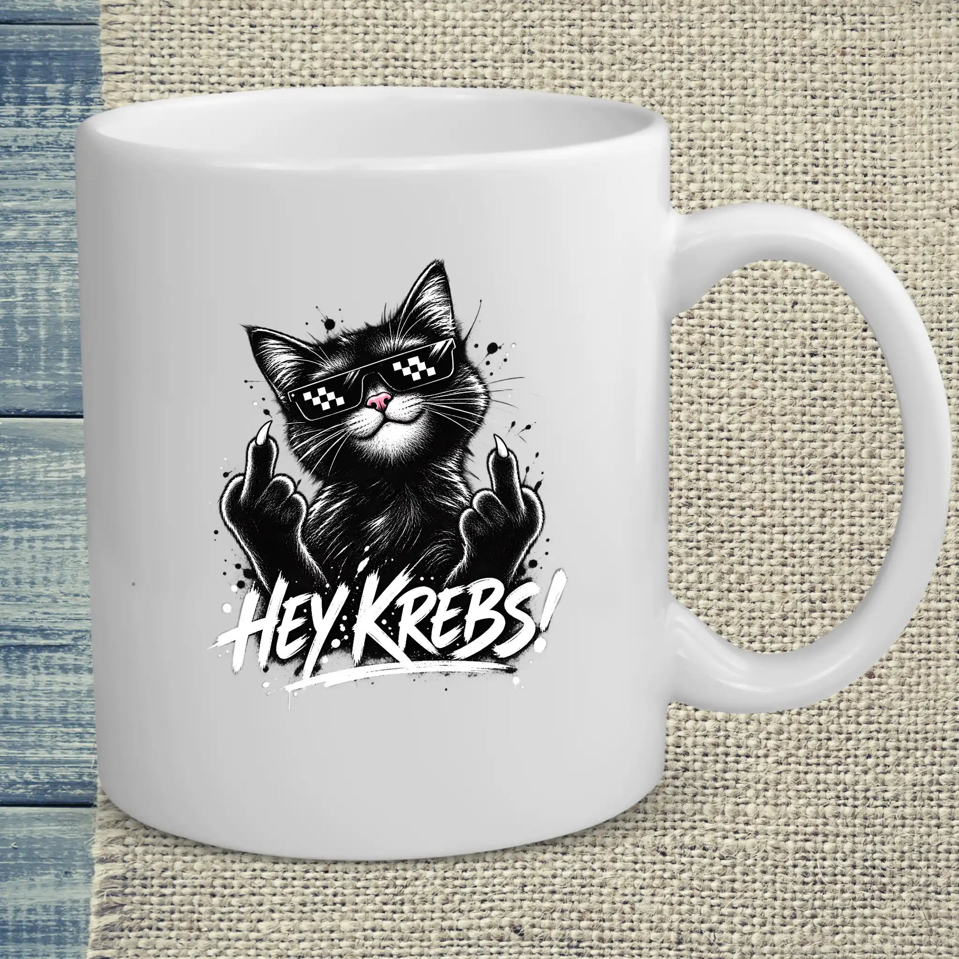 Tasse 325ml - Hey Krebs - Katze
