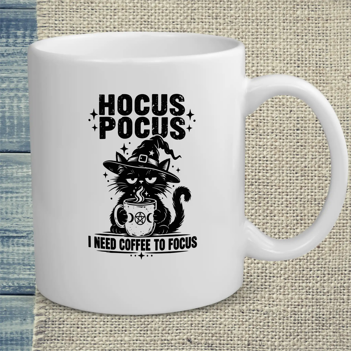 Tasse 325ml - HOCUS POCUS - Katze & Kaffee, Halloween