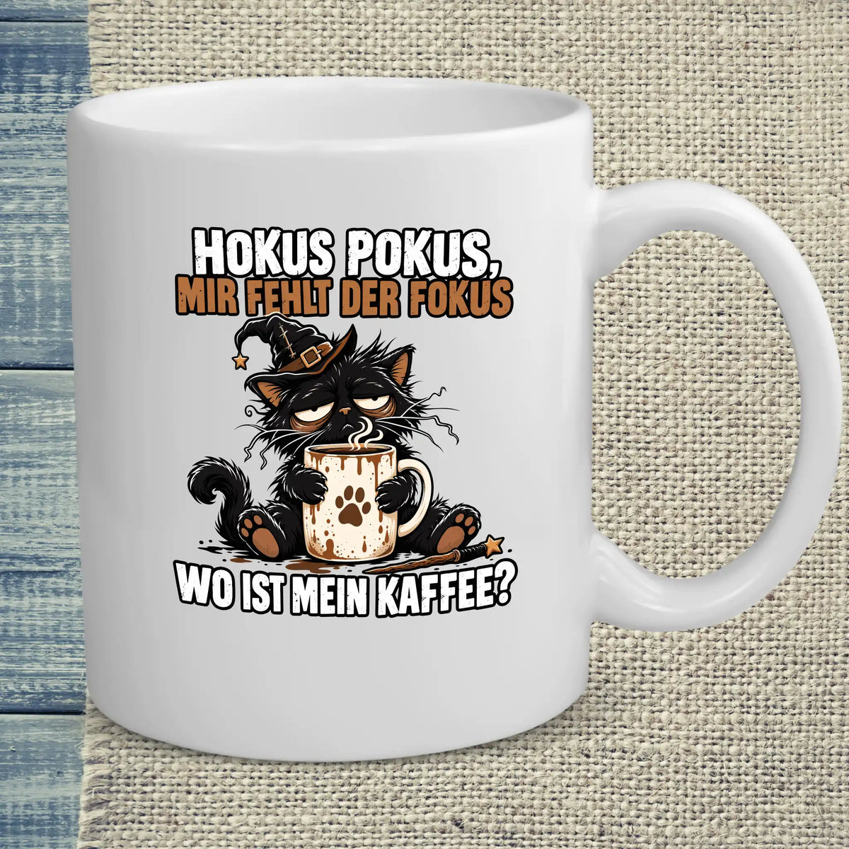 Tasse 325ml - Hokus Fokus - Katze & Kaffee, Halloween