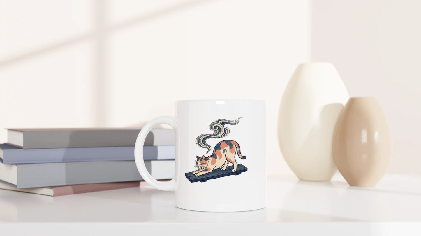 Tasse 325ml - Hokusai at Dawn - Katze & Kaffee, Kunst