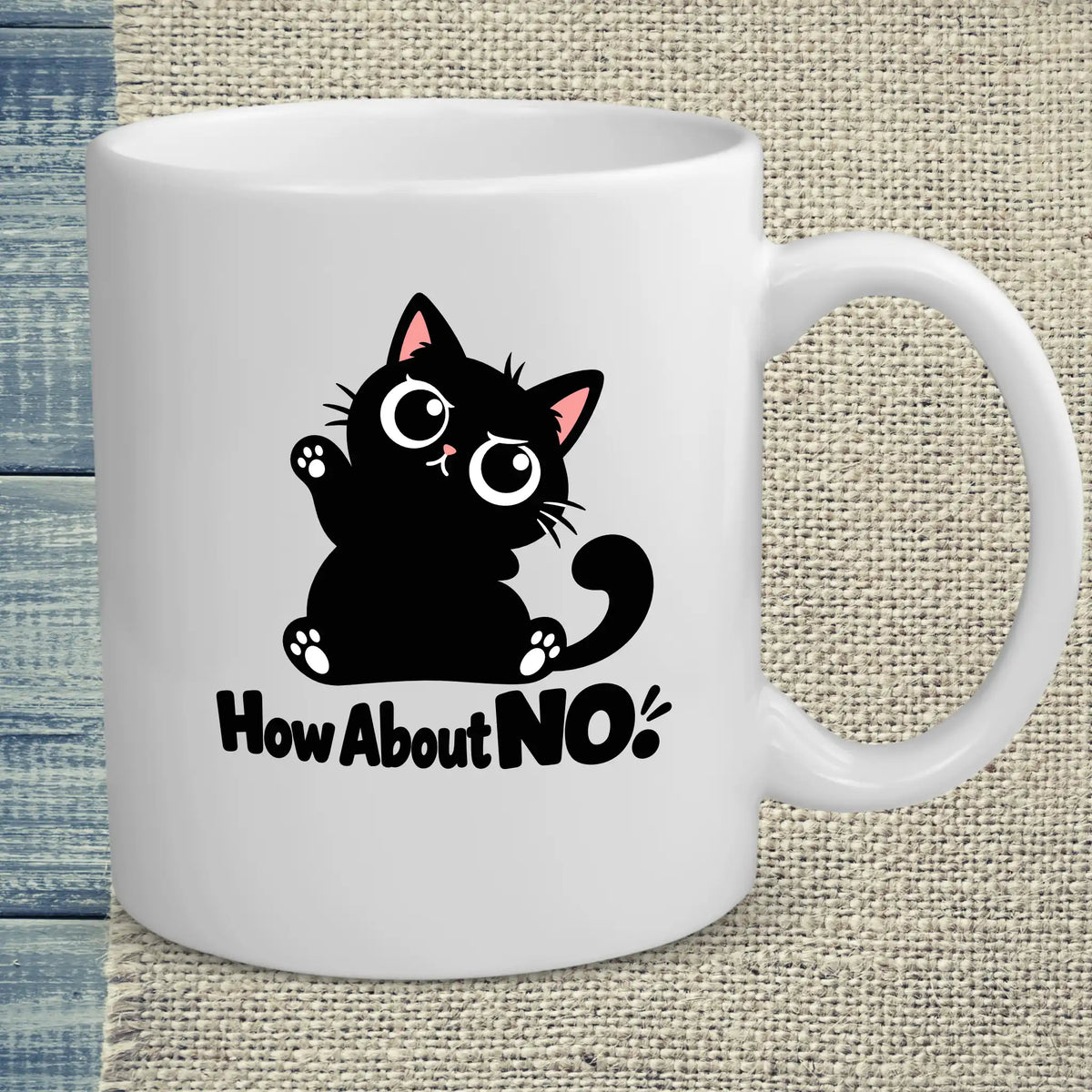 Tasse 325ml - How About NO - Katze
