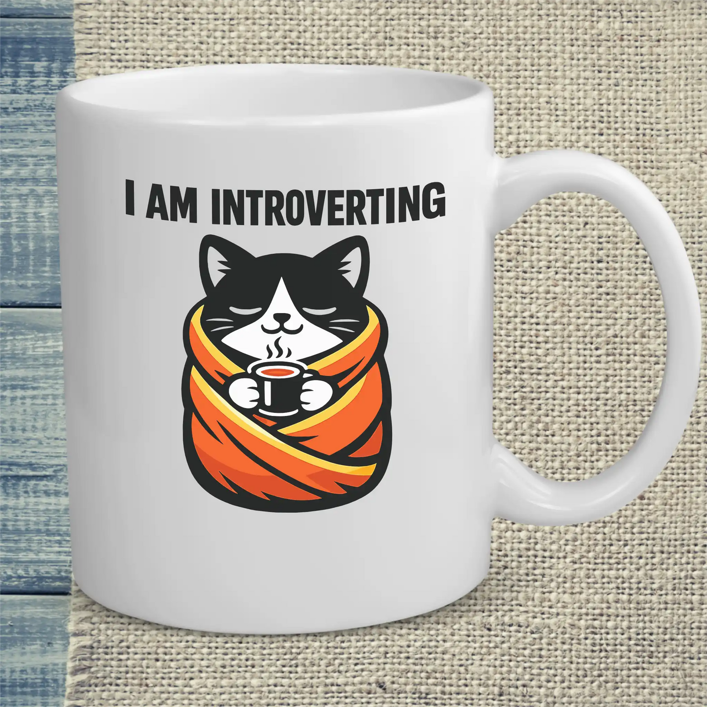 Tasse 325ml - i am introverting - Katze