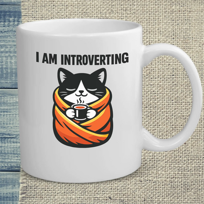 Tasse 325ml - i am introverting - Katze