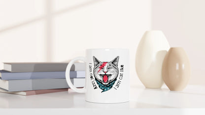 Tasse 325ml - I am not lazy, I am cat like - Katze, Cat Guy