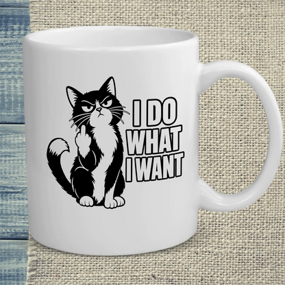 Tasse 325ml - I do what I want 2 - Katze
