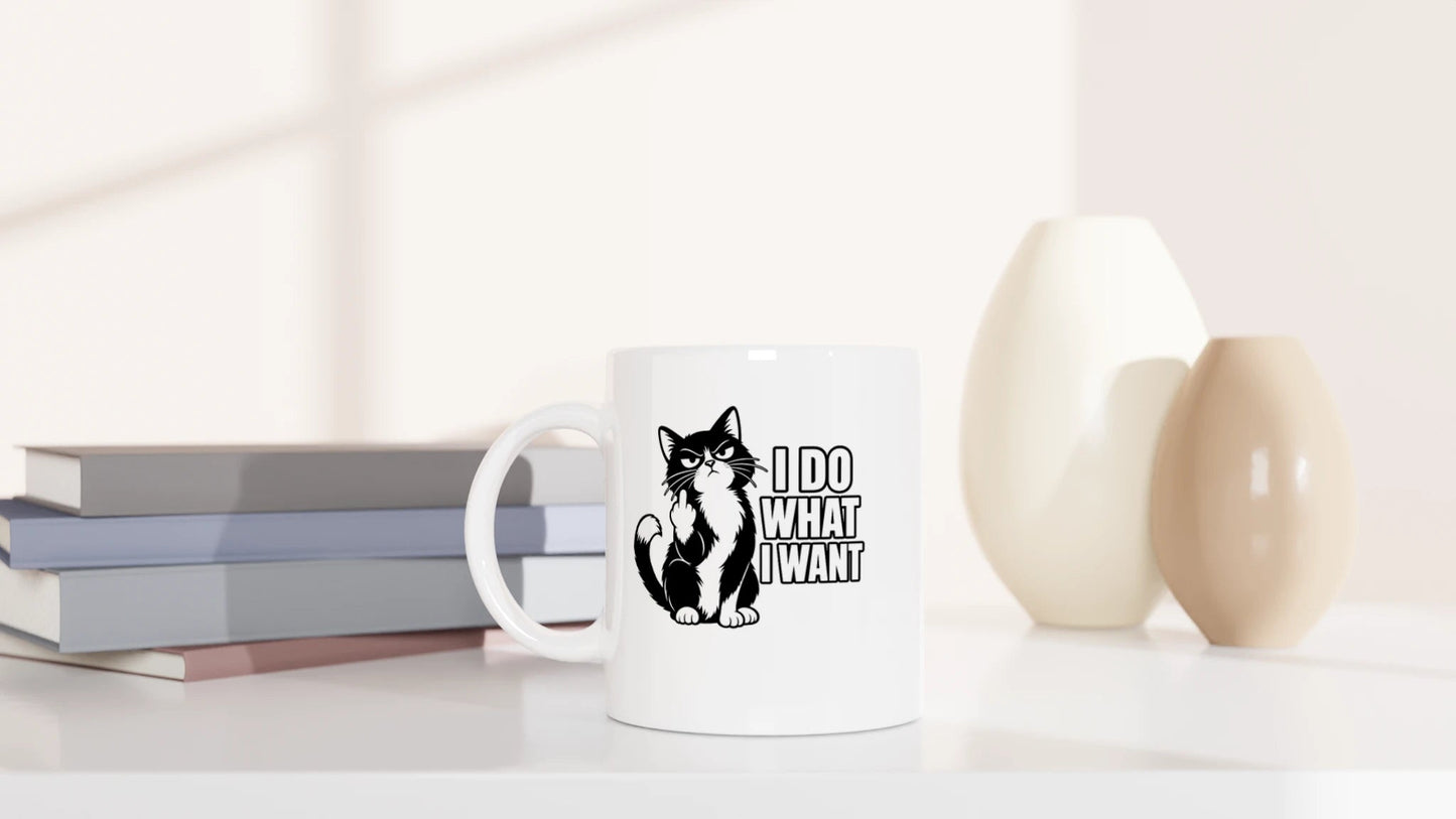 Tasse 325ml - I do what I want 2 - Katze