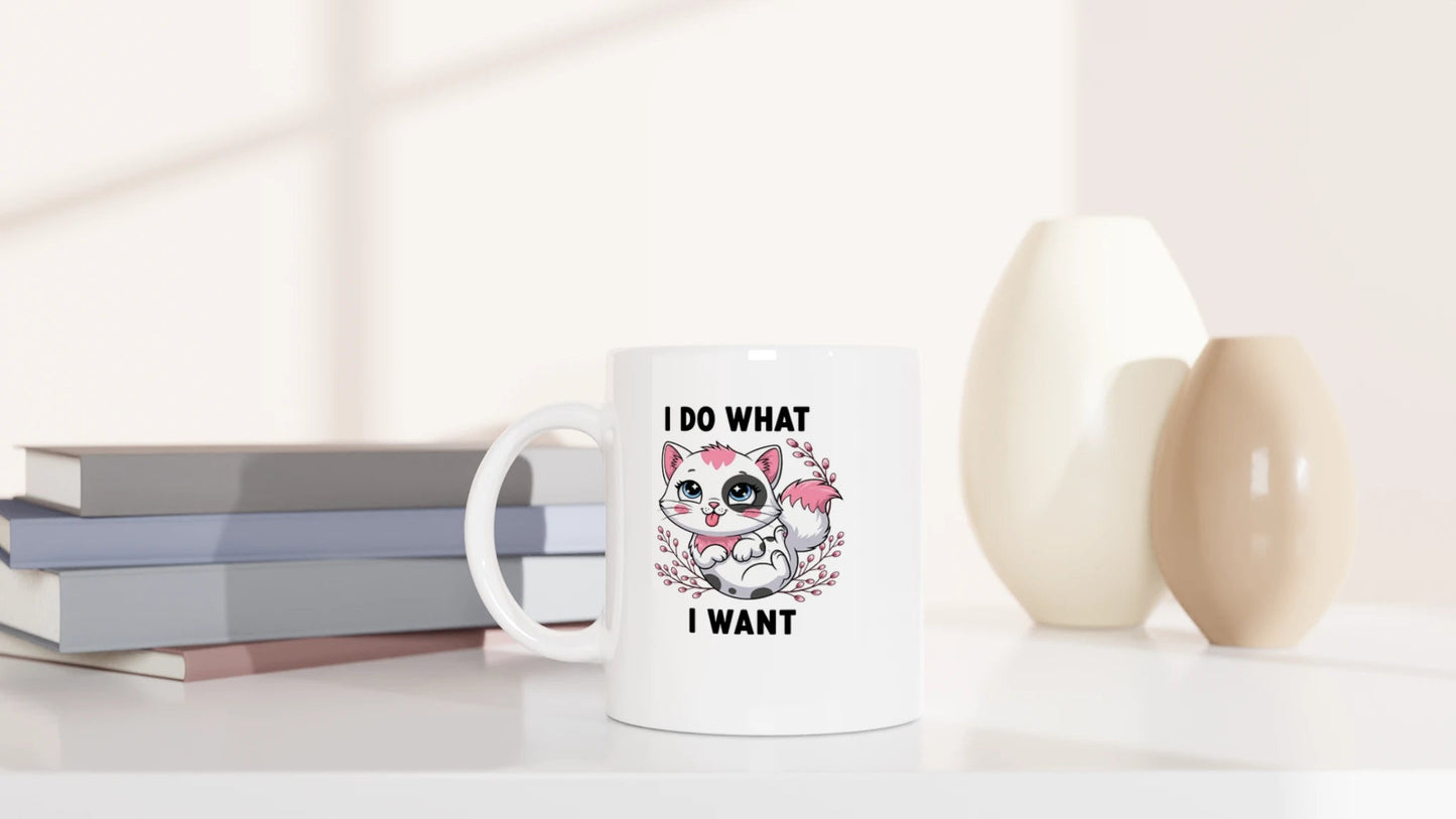 Tasse 325ml - I do what I want - Katze