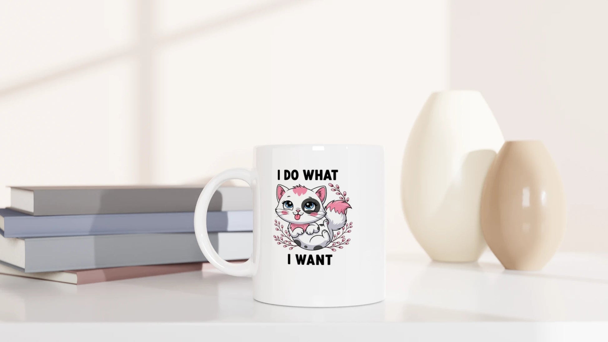 Tasse 325ml - I do what I want - Katze