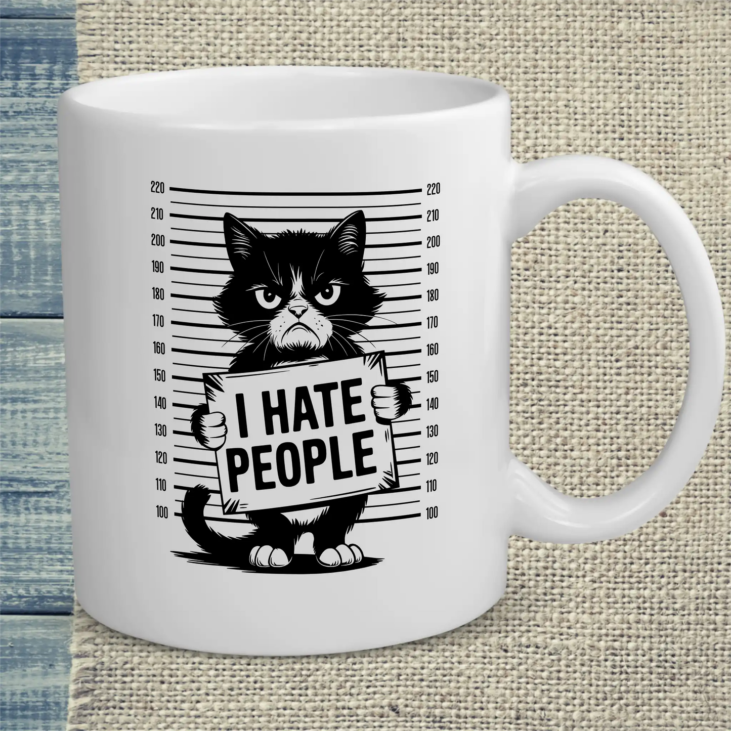 Tasse 325ml - I Hate People - Katze