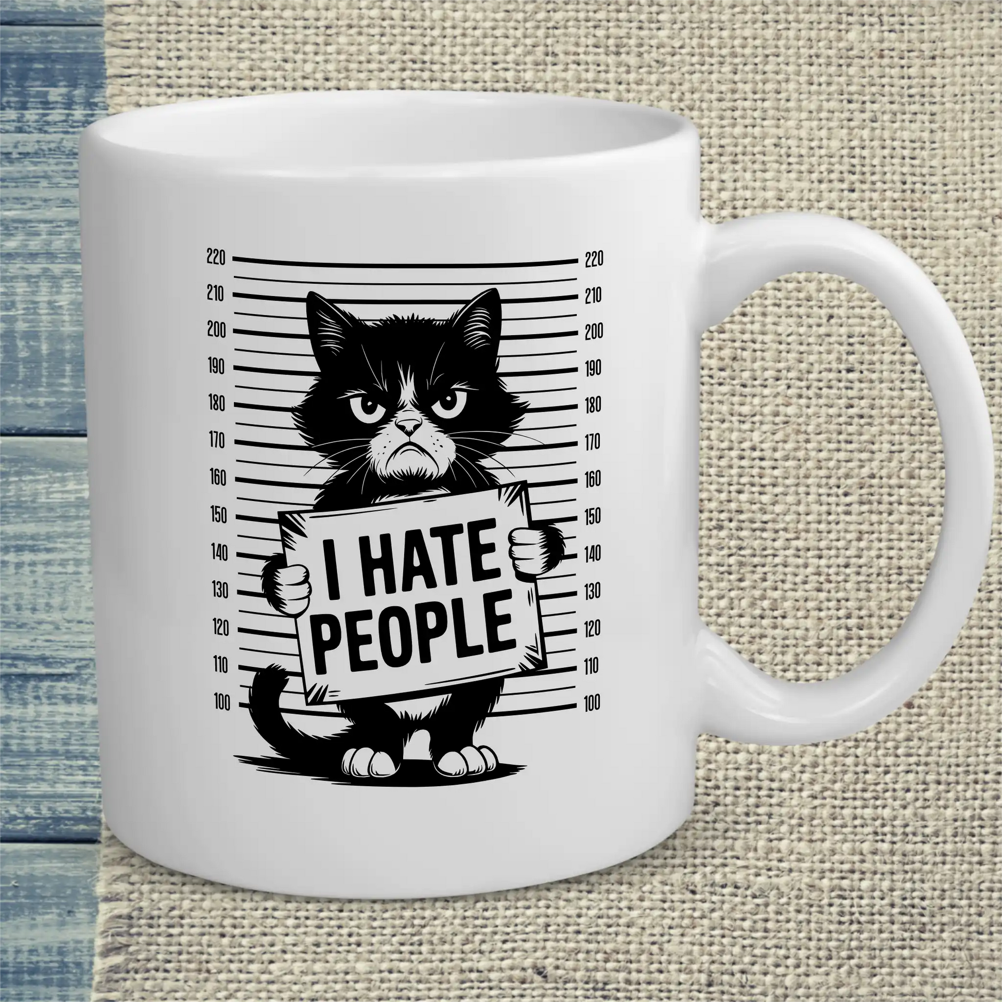 Tasse 325ml - I Hate People - Katze