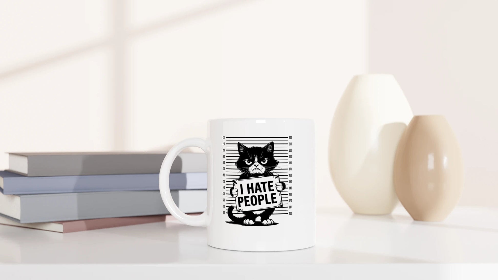 Tasse 325ml - I Hate People - Katze