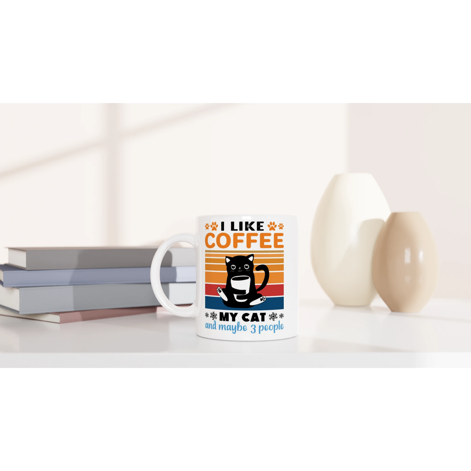 Tasse 325ml - I like Coffee my Cat and maybe 3 People - Katze & Kaffee