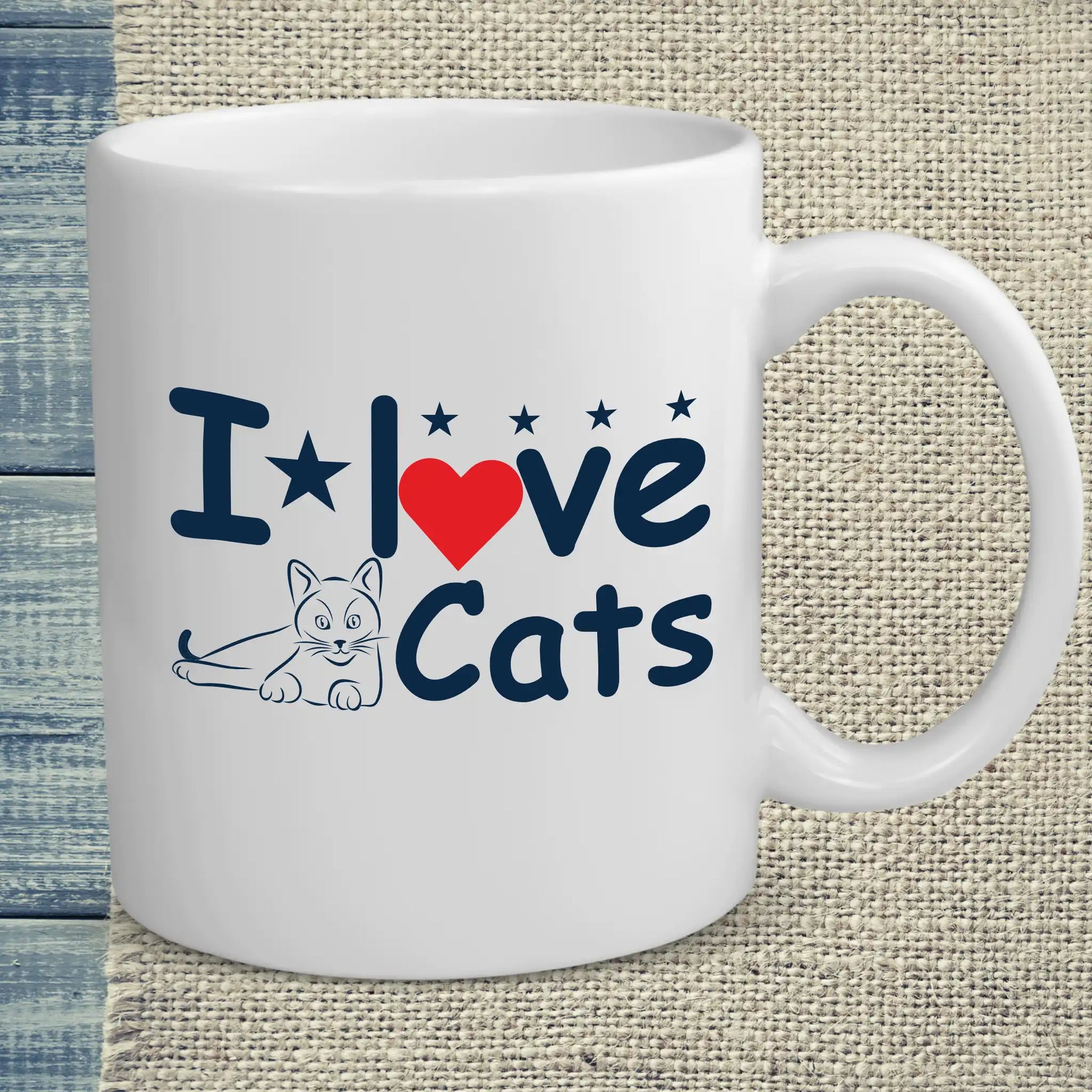 Tasse 325ml - I love Cats - Katze