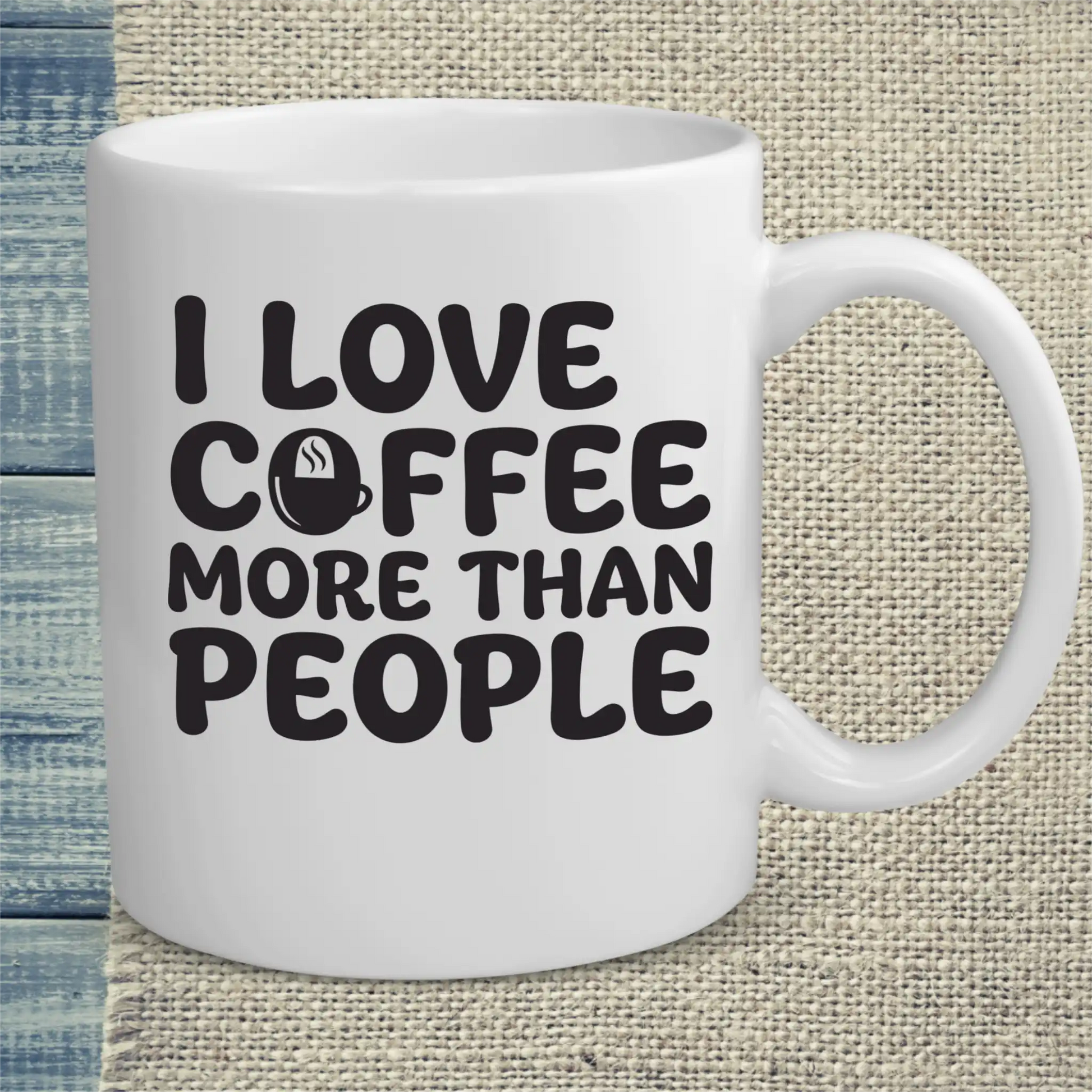 Tasse 325ml - I love Coffee more than People - Kaffee