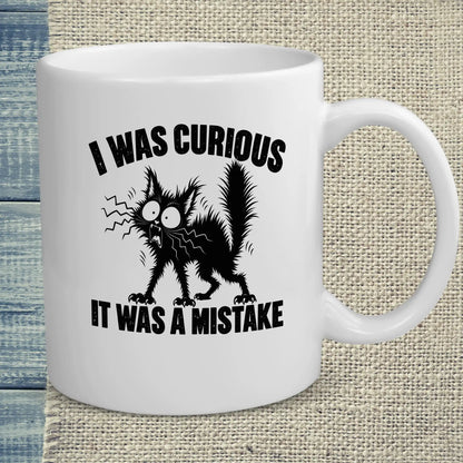 Tasse 325ml - I was Curious - Katze