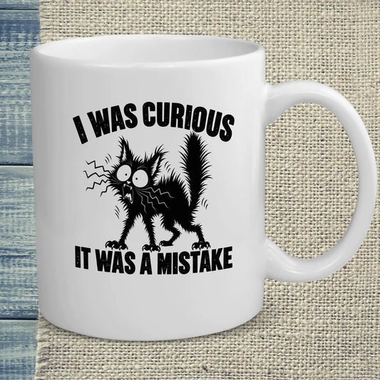 Tasse 325ml - I was Curious - Katze