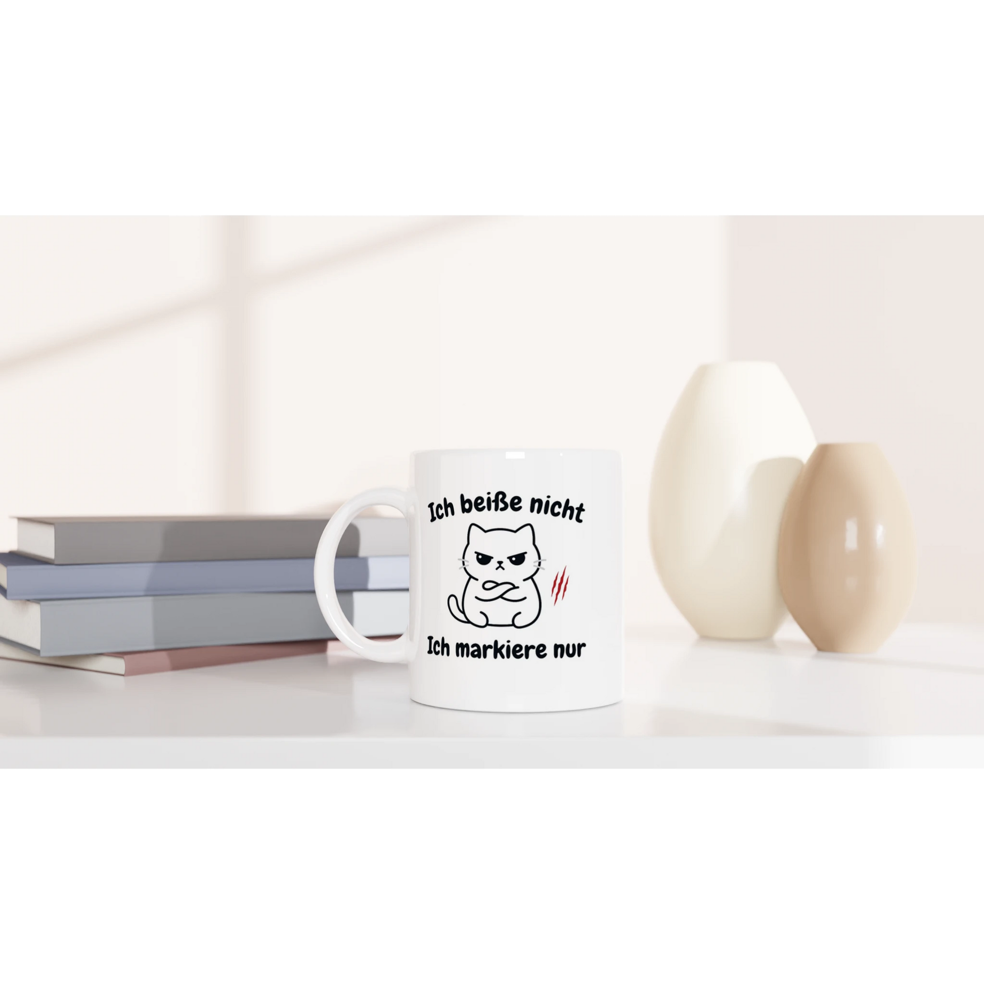 Tasse 325ml - Ich beiße nicht - Katze