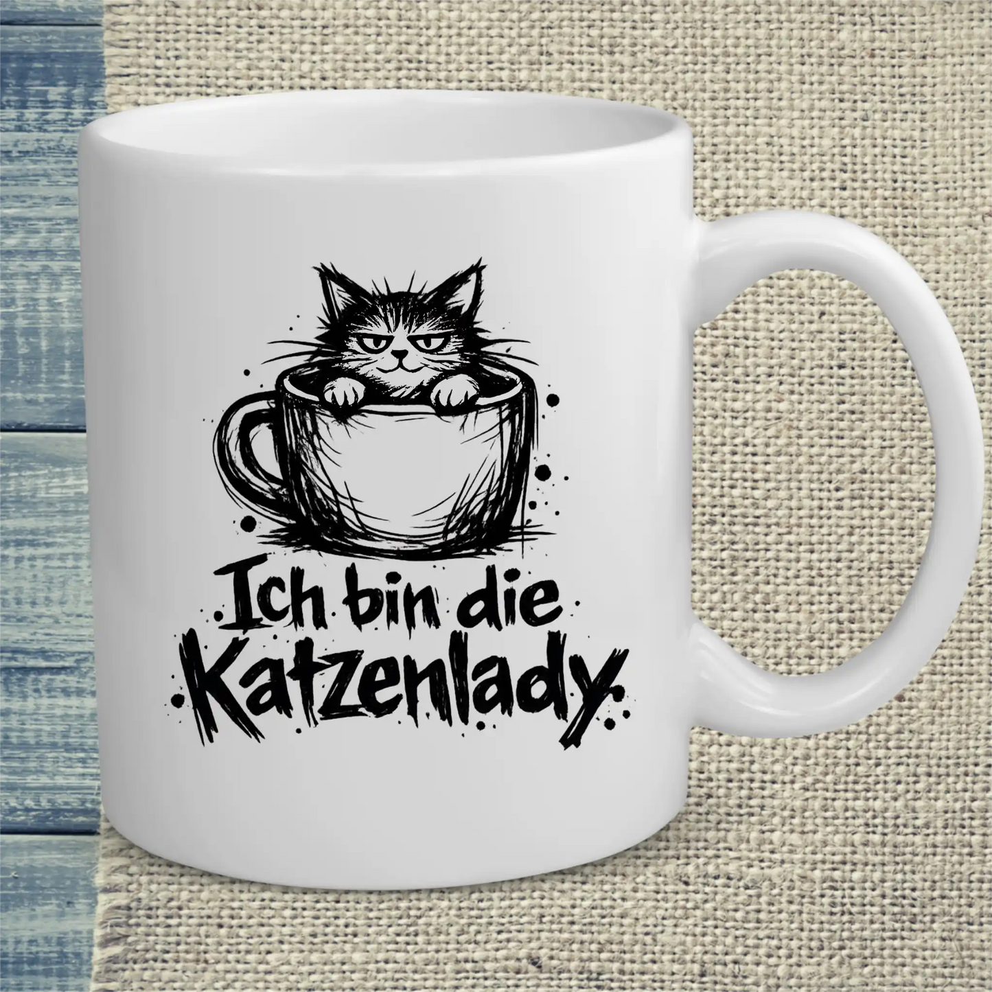 Tasse 325ml - Ich bin die Katzenlady - Katze