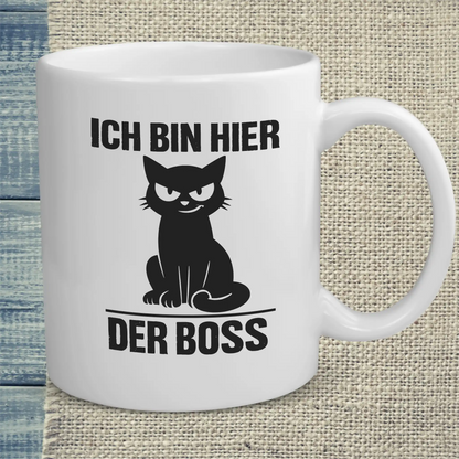 Tasse 325ml - Ich bin hier der Boss - Katze