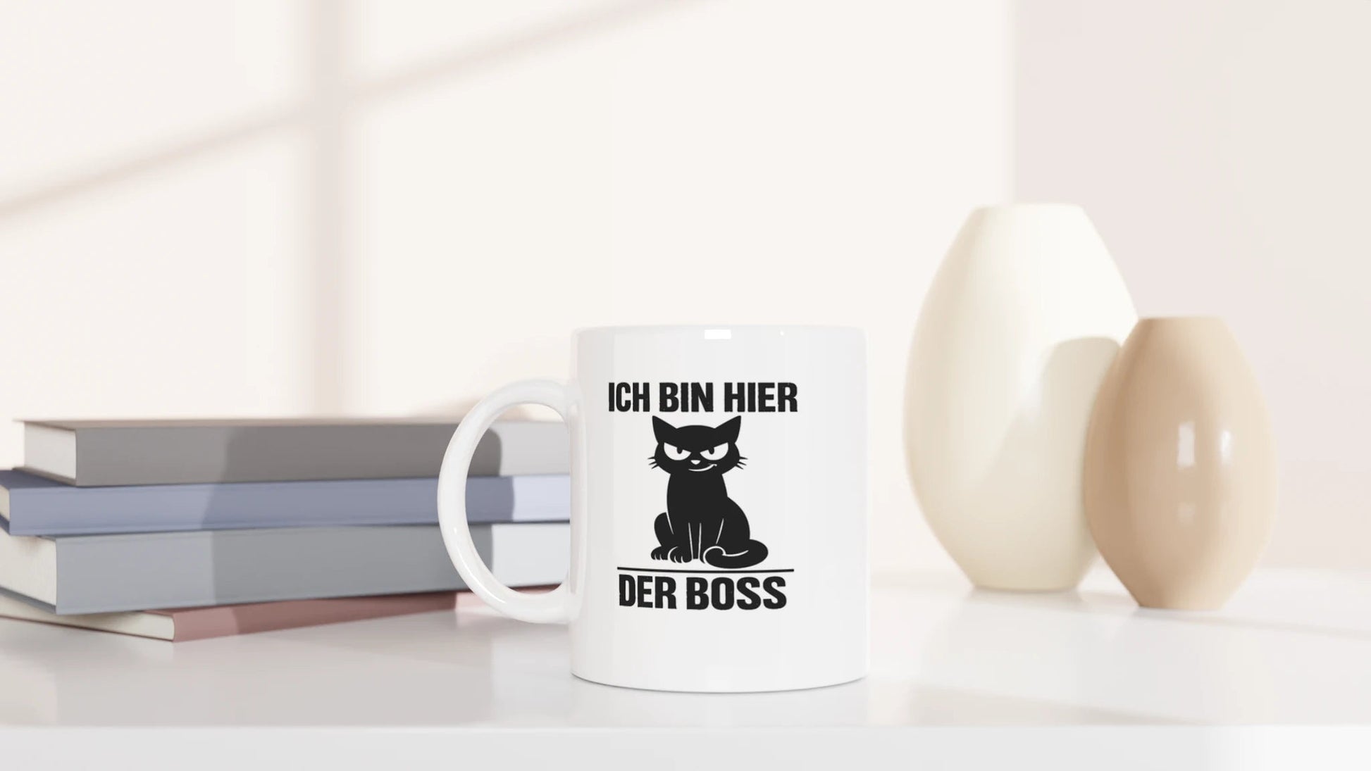 Tasse 325ml - Ich bin hier der Boss - Katze