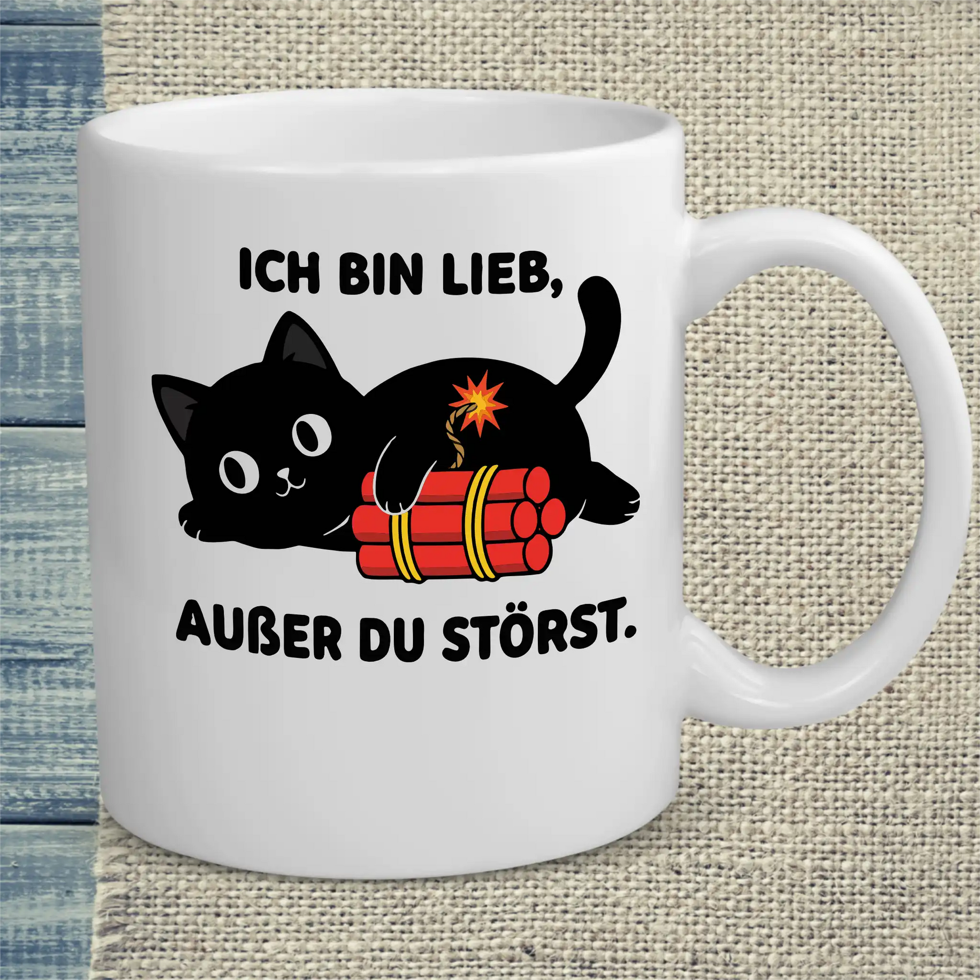 Tasse 325ml - Ich bin lieb, außer du störst - Katze