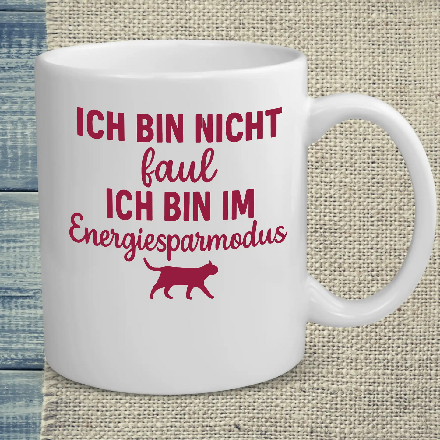 Tasse 325ml - Ich bin nicht faul. Ich bin im Energiesparmodus. - Katze