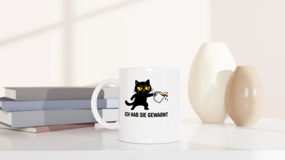 Tasse 325ml - Ich hab sie gewarnt - Katze