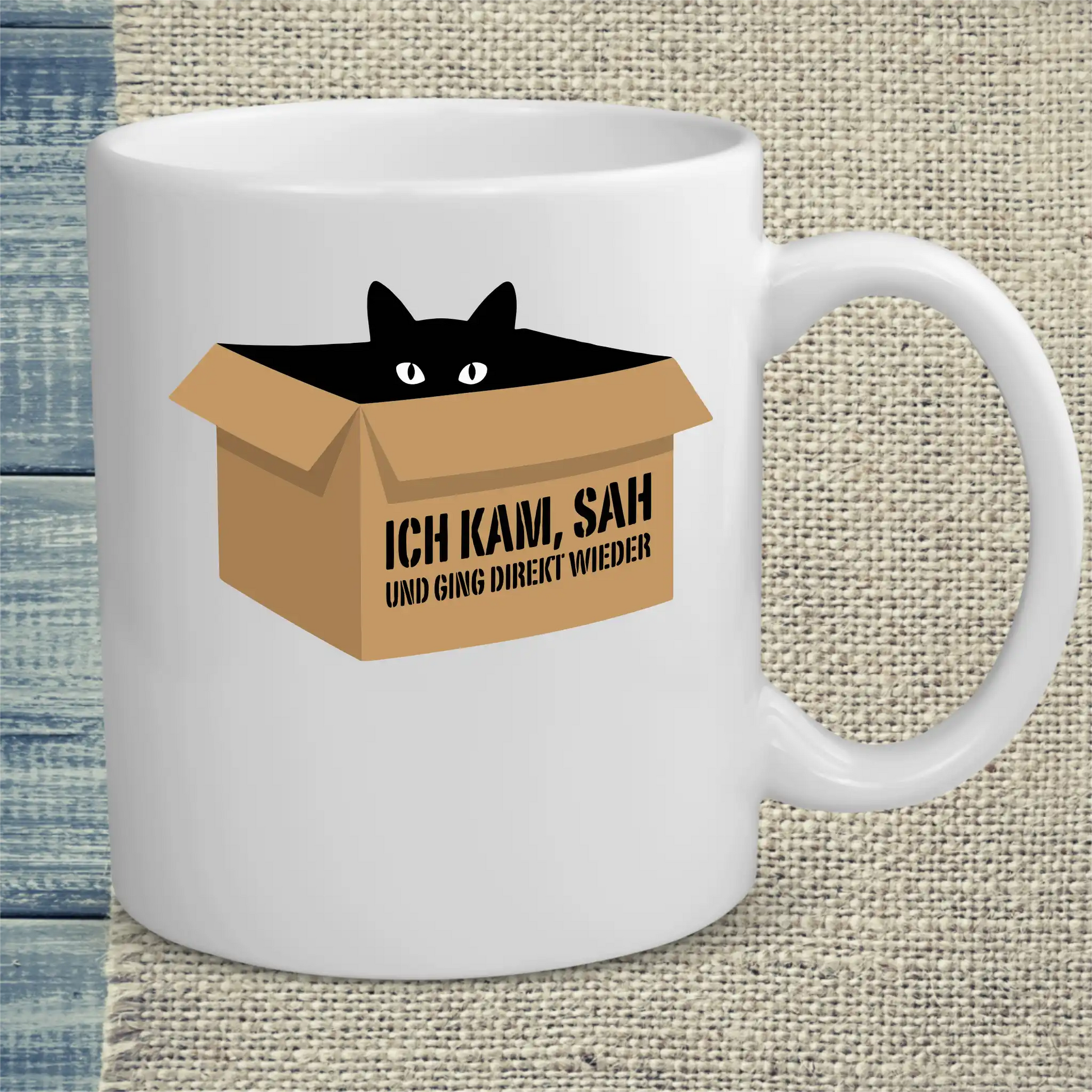 Tasse 325ml - Ich kam, sah - Katze & Kaffee