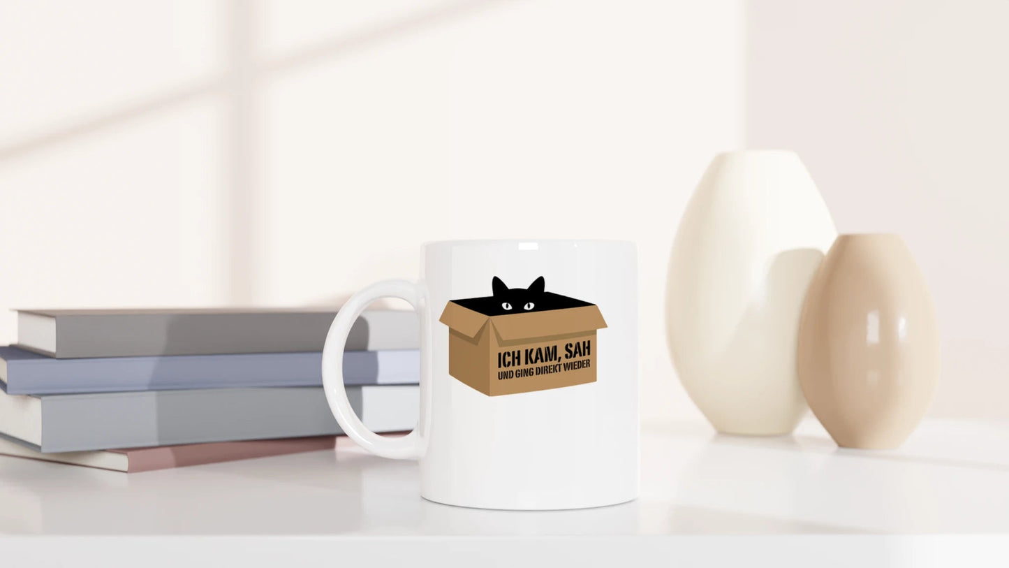Tasse 325ml - Ich kam, sah - Katze & Kaffee