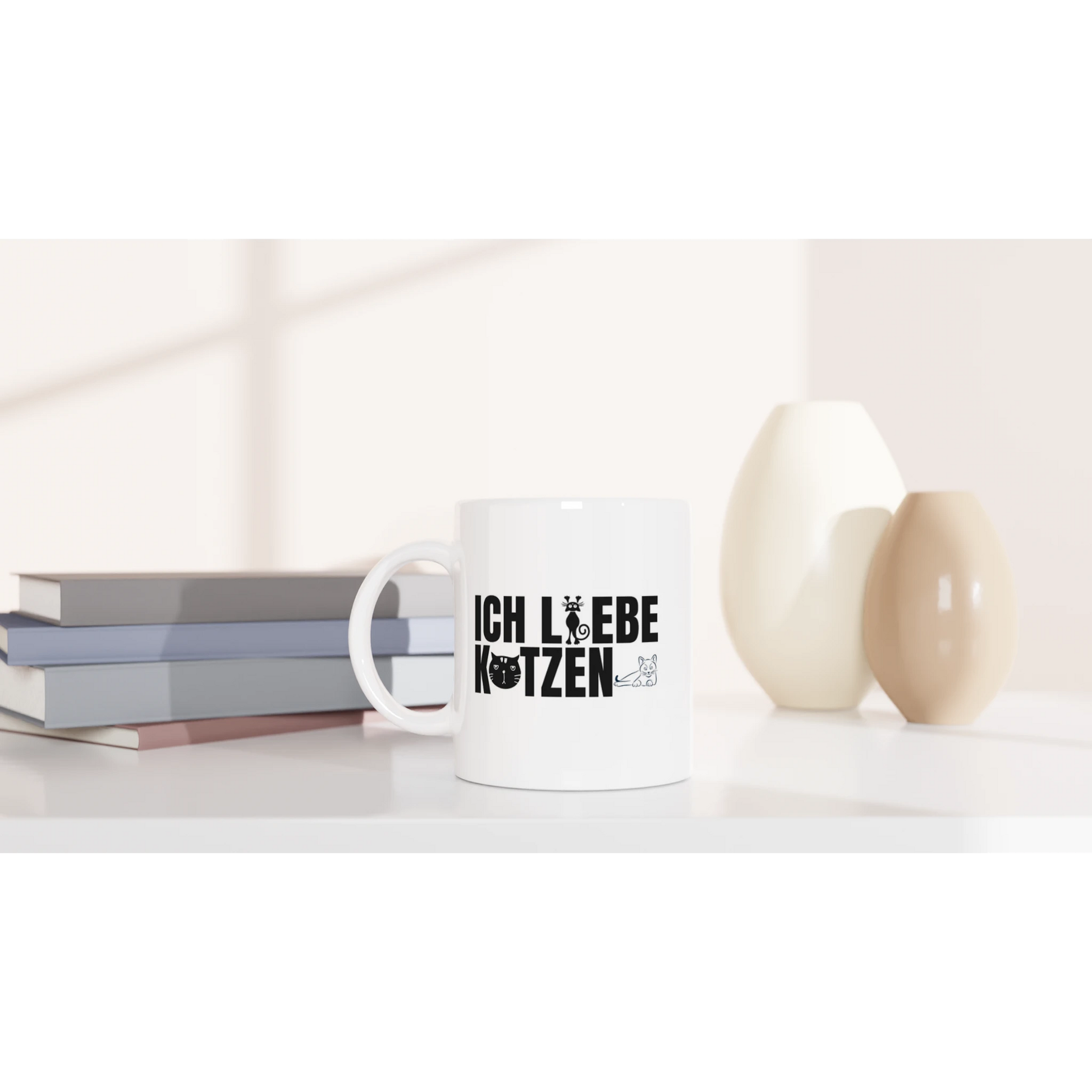 Tasse 325ml - Ich liebe Katzen - Katze