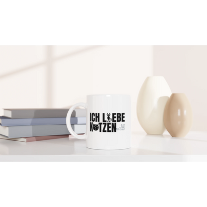 Tasse 325ml - Ich liebe Katzen - Katze