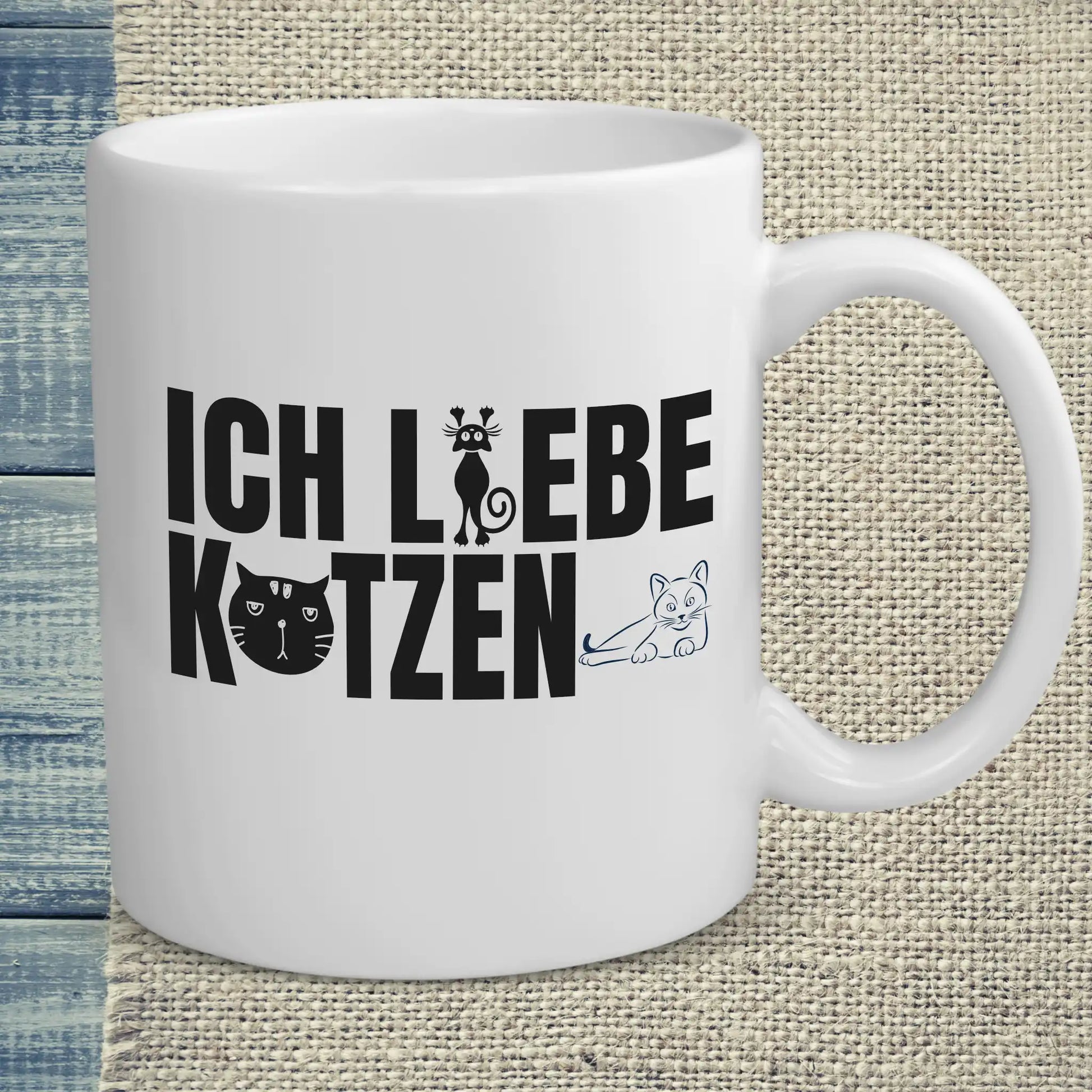 Tasse 325ml - Ich liebe Katzen - Katze
