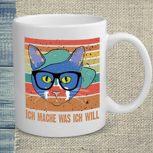 Tasse 325ml - Ich mache was ich will - Katze, Cat Guy