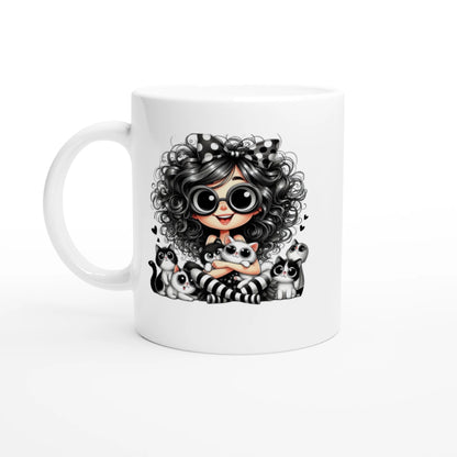 Tasse 325ml - Ich mag halt Katzen - Kaffee, Cat Lady