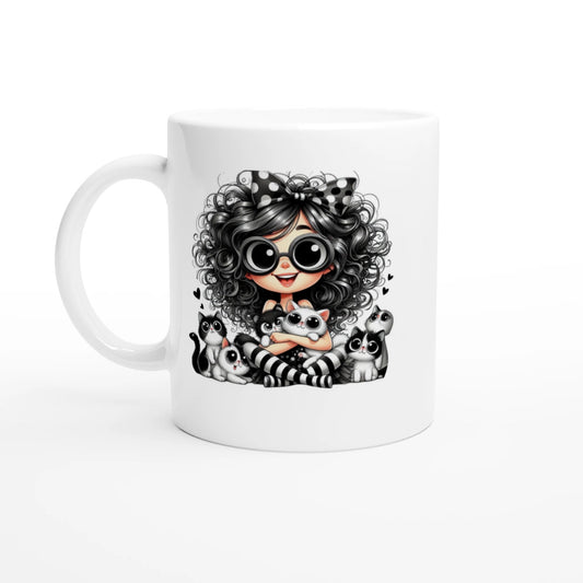Tasse 325ml - Ich mag halt Katzen - Kaffee, Cat Lady