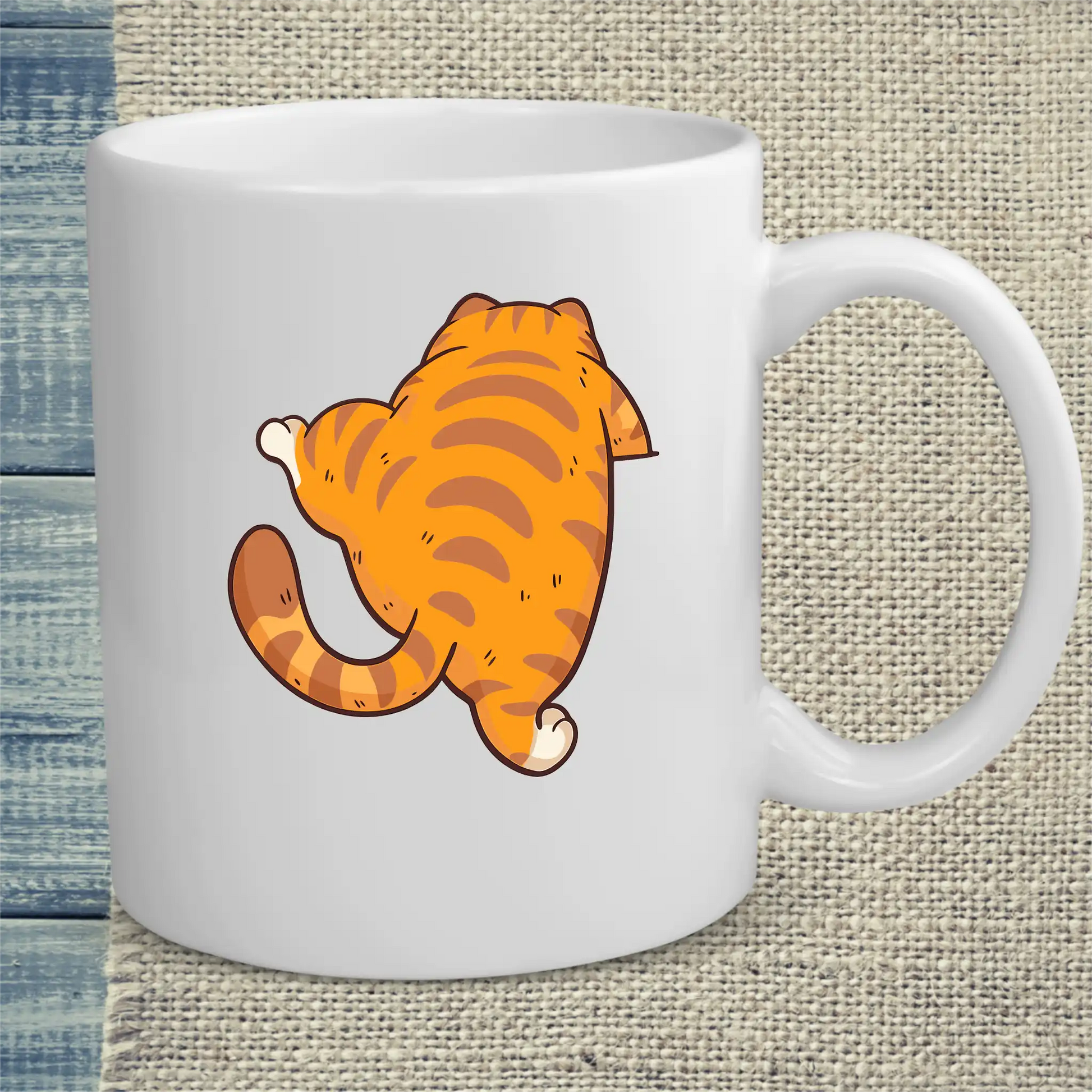 Tasse 325ml - Ich schaff das - Katze, Orange