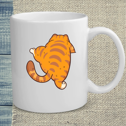 Tasse 325ml - Ich schaff das - Katze, Orange