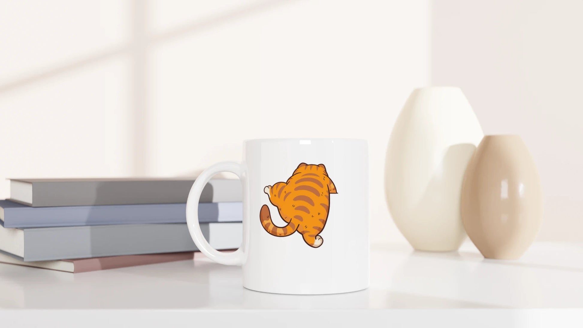 Tasse 325ml - Ich schaff das - Katze, Orange