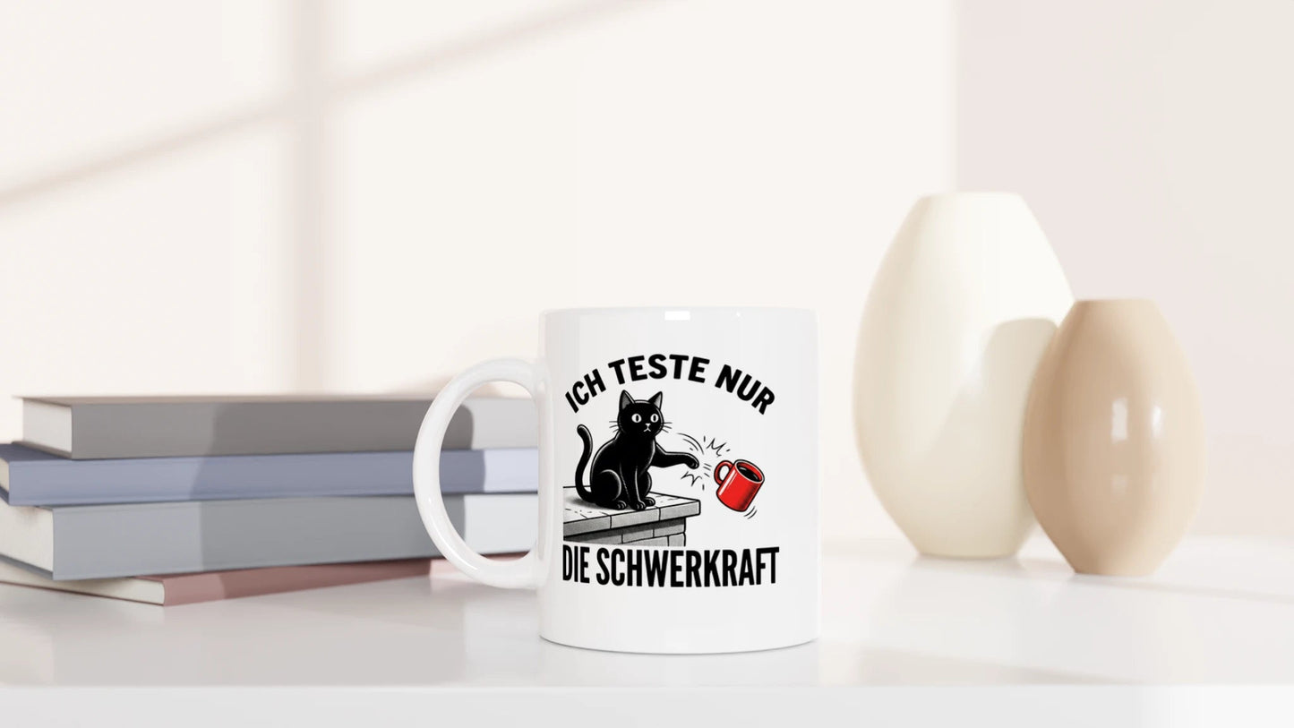 Tasse 325ml - Ich teste nur - Katze & Kaffee