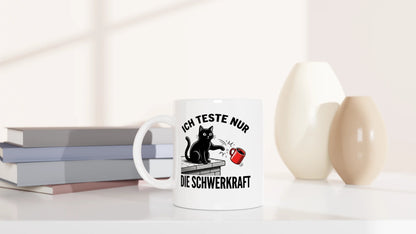 Tasse 325ml - Ich teste nur - Katze & Kaffee