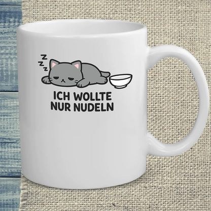 Tasse 325ml - ICH WOLLTE NUR NUDELN - Katze, Ramen