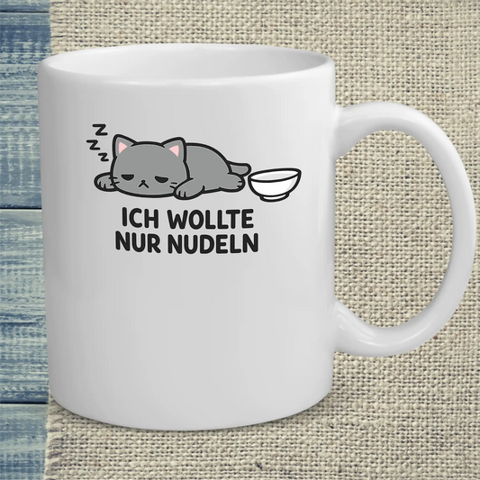 Tasse 325ml - ICH WOLLTE NUR NUDELN - Katze, Ramen