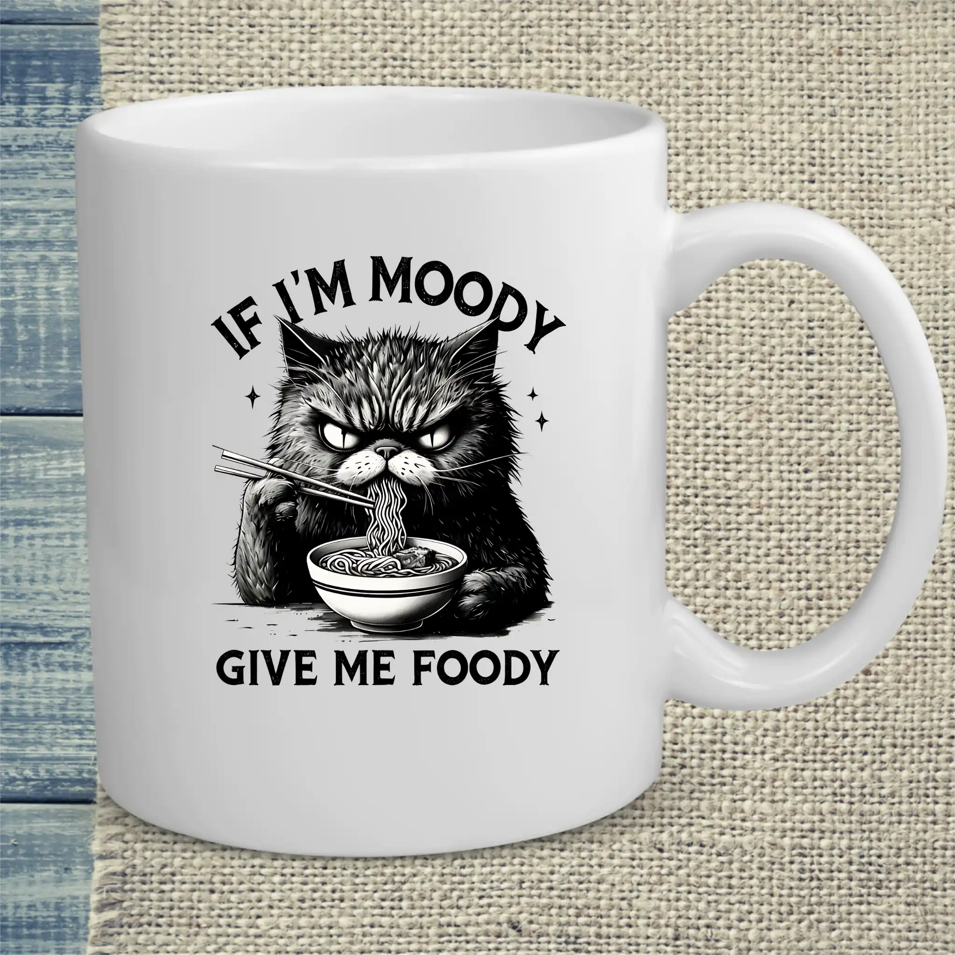 Tasse 325ml - If I'm Moody - Katze, Ramen